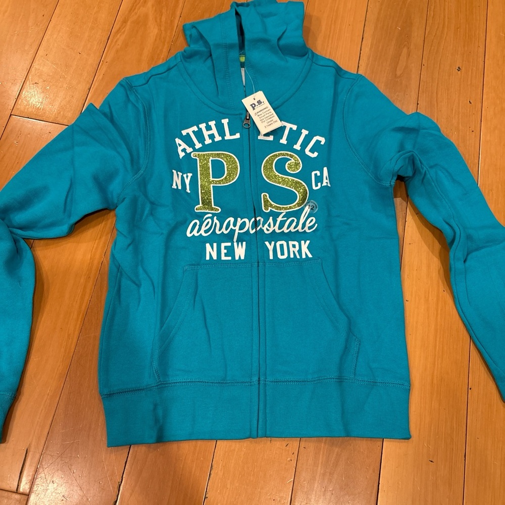 Aeropostale Teal Zip-Up Hoodie